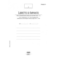 Registro Libretto di impianto per la climatizzazione estiva e invernale Regione Veneto - 48 pagine - 29,7x21 cm